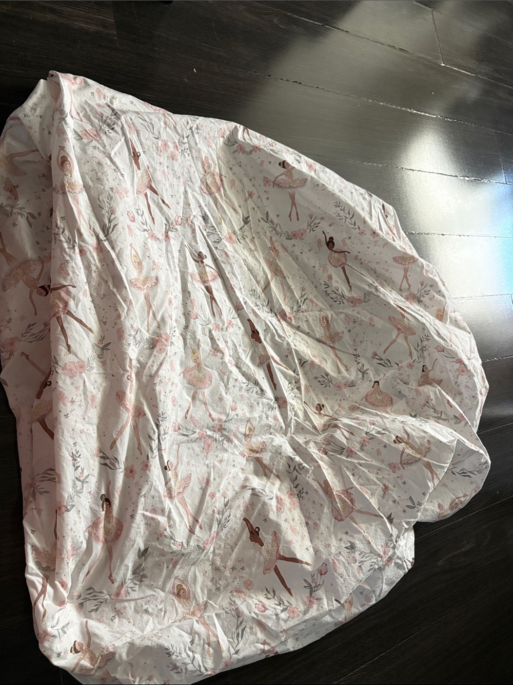 Pottery Barn Kids ballerina twin fitted sheet